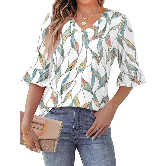 بي ام جيه ال بلوزة نسائية بيضاء